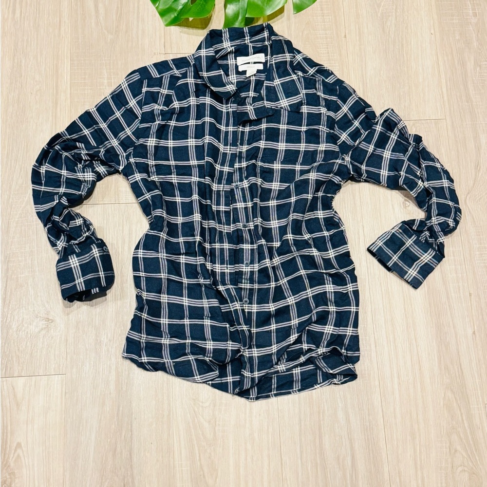 Treasure & Bond Plaid Button-Up Shirt